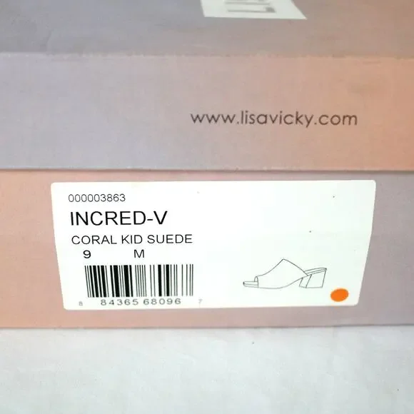 Coral Suede Open-Toe Mule Sandals - Le-Velocity - Picture 6 of 6